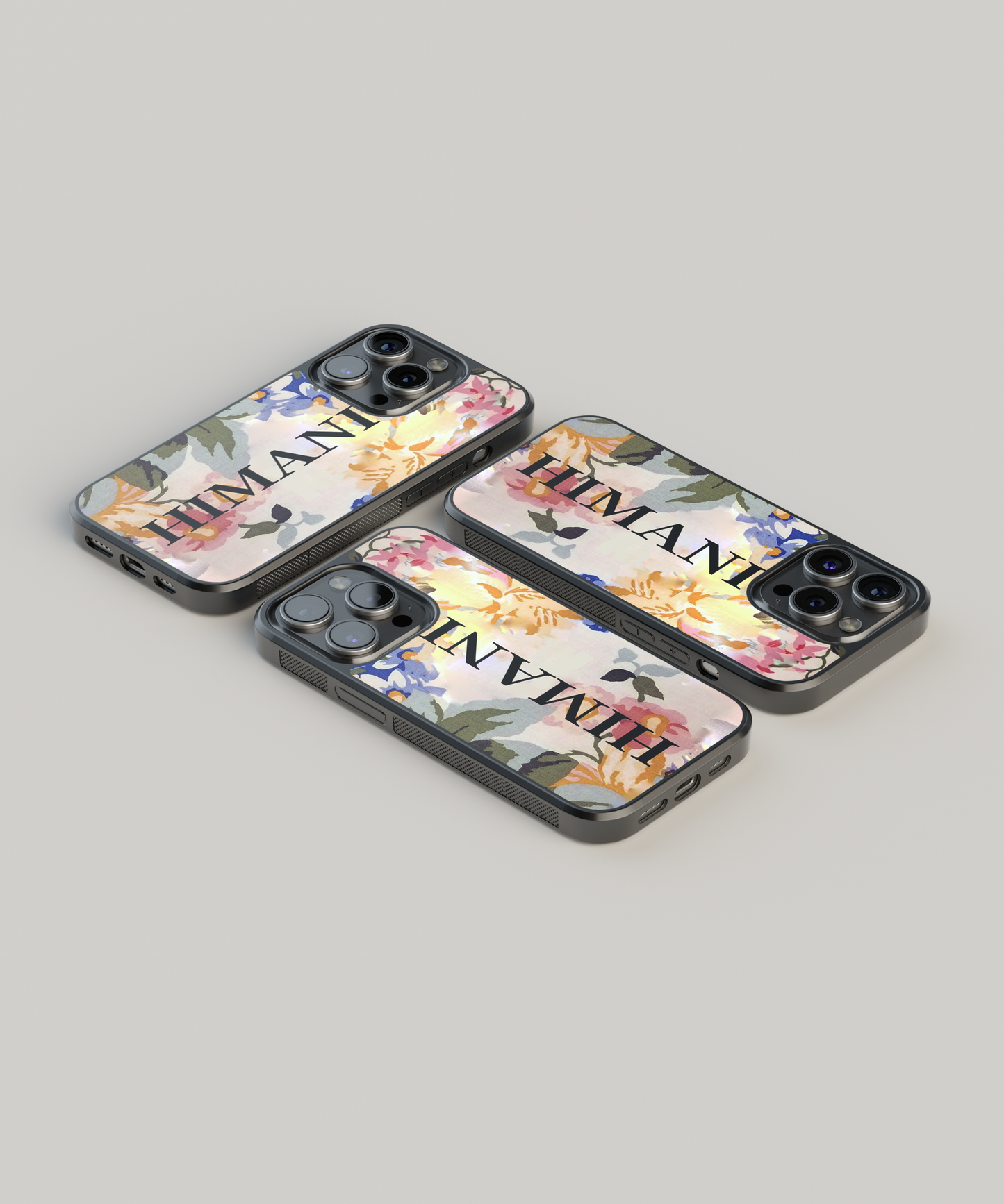 Customised Name/Year Floral Designer Phone Case