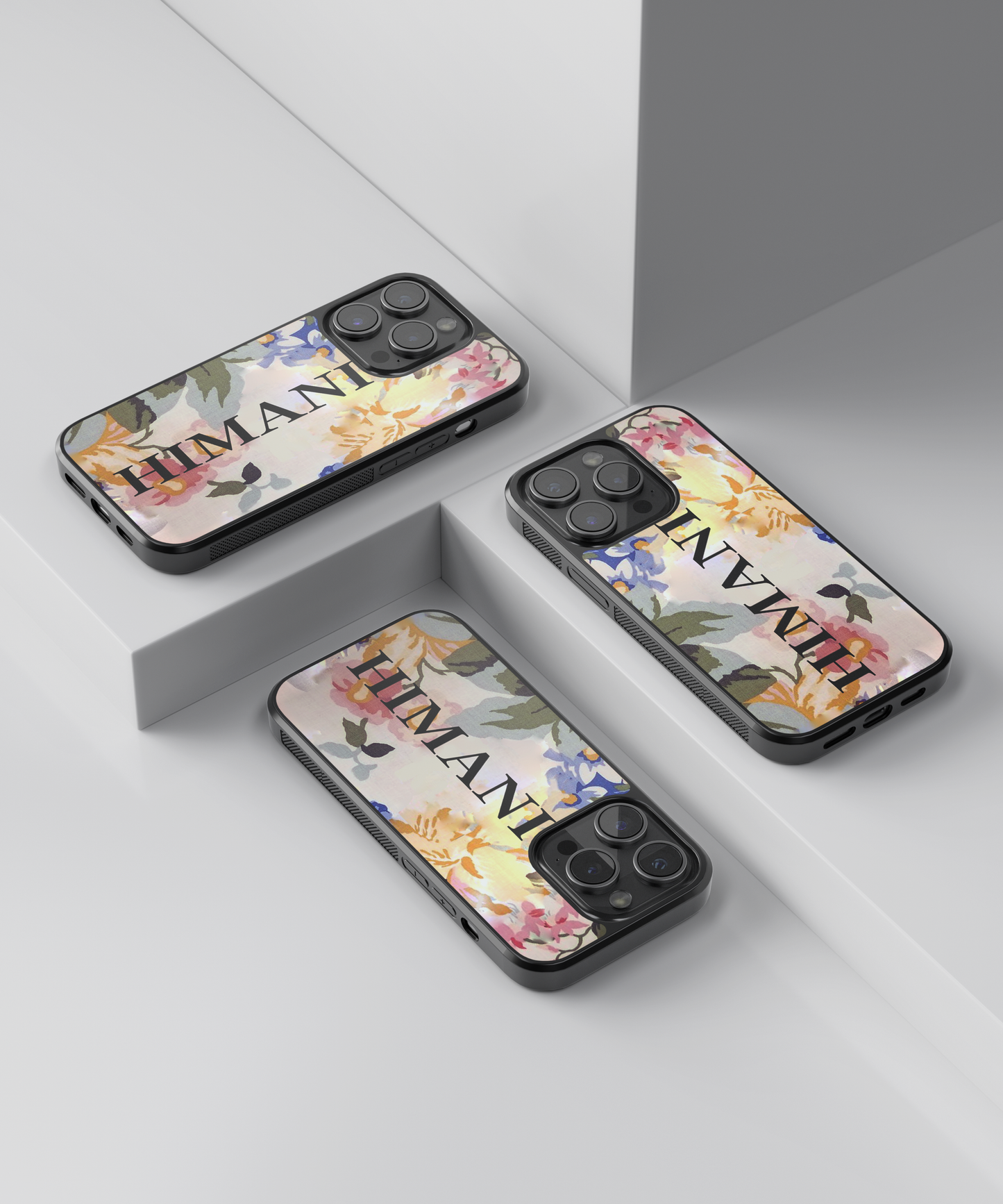 Customised Name/Year Floral Designer Phone Case