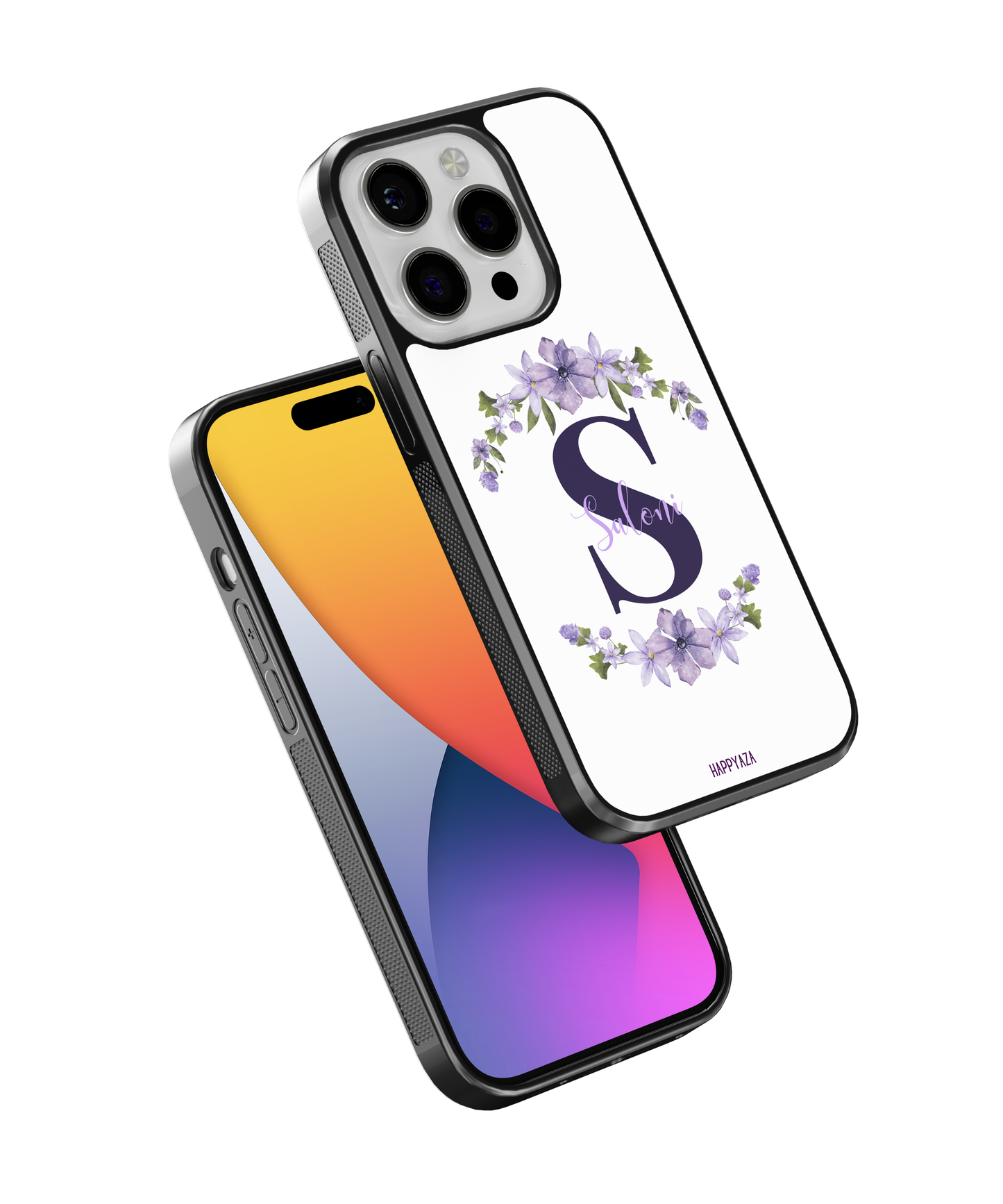Floral Alphabet Name Designer Phone Case