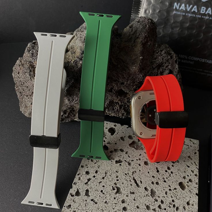 Magnetic Folding Buckle Silicone Band Strap For Watch