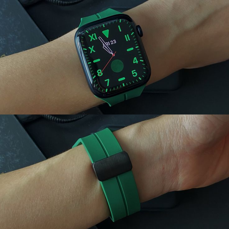 Magnetic Folding Buckle Silicone Band Strap For Watch