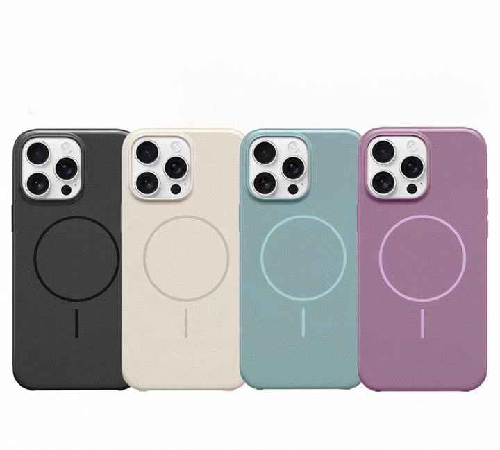 Luxury Fashion Microfiber Flock Ultra Thin Magnetic Shockproof MagSafe Phone Case