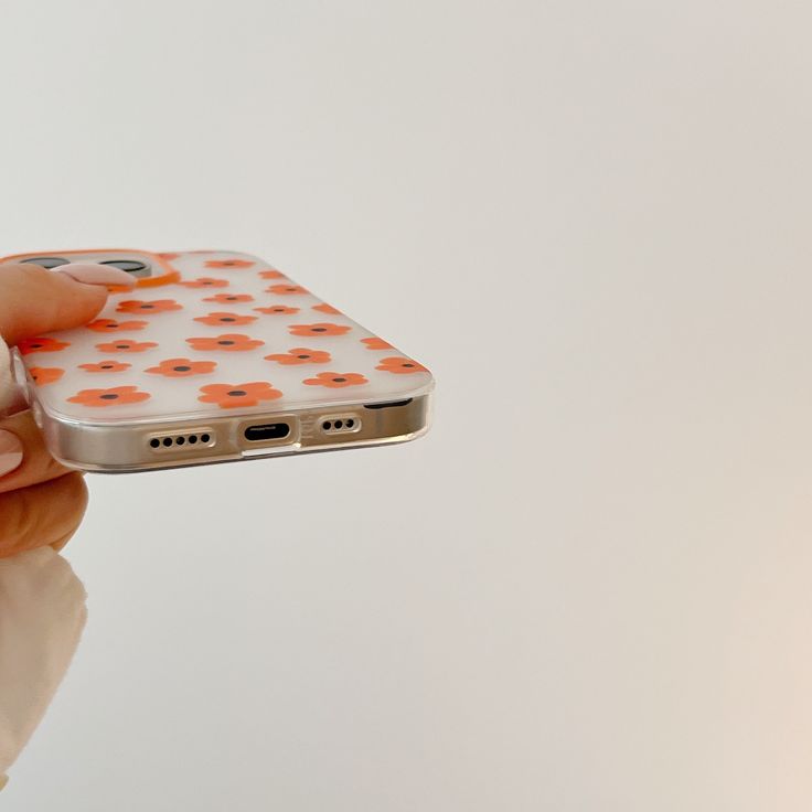 Orange Daisy Delight Silicone Phone Case