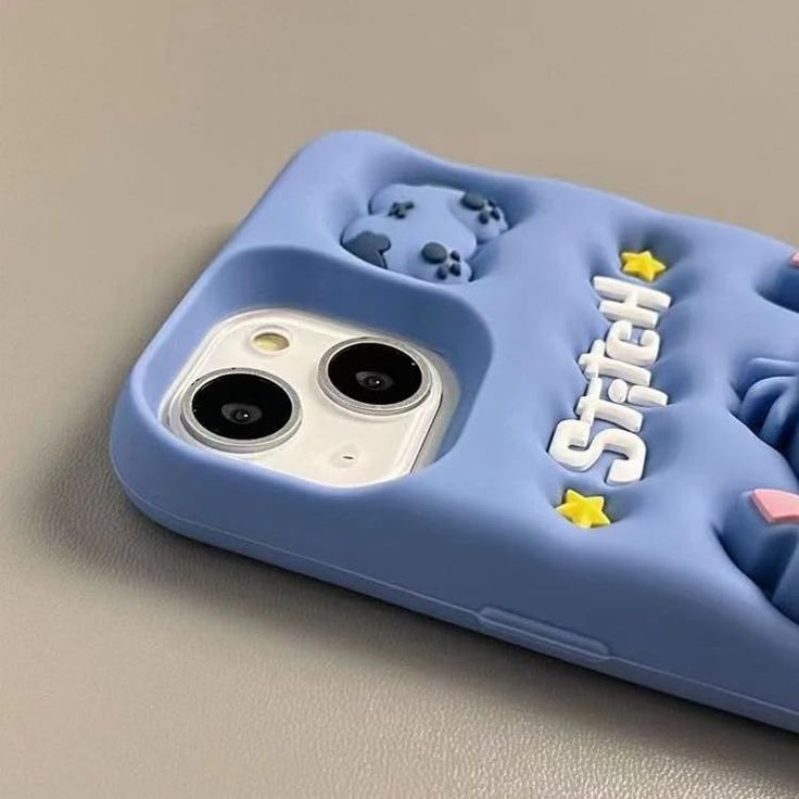 Cute Cartoon Stitch Silicone With Pop Stand Phone Case