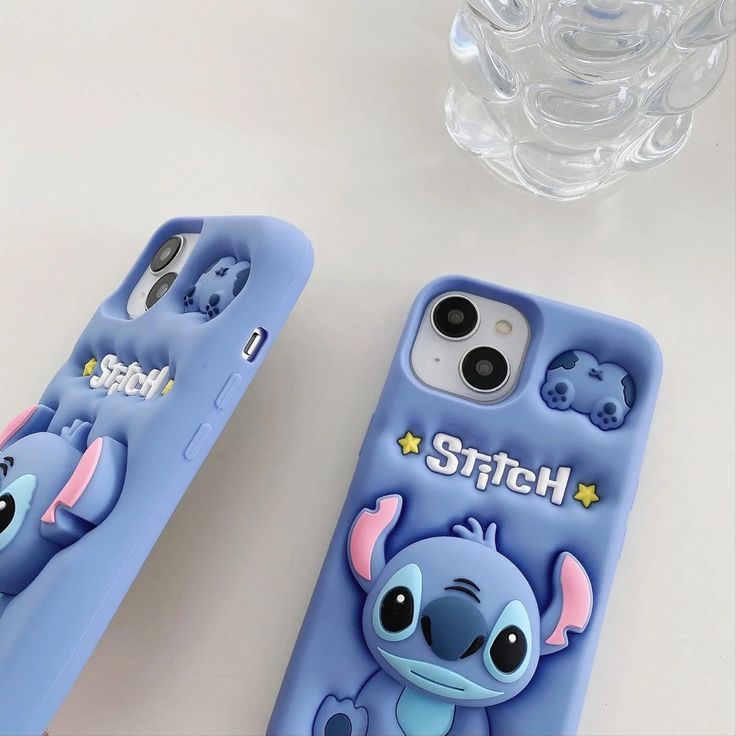 Cute Cartoon Stitch Silicone With Pop Stand Phone Case