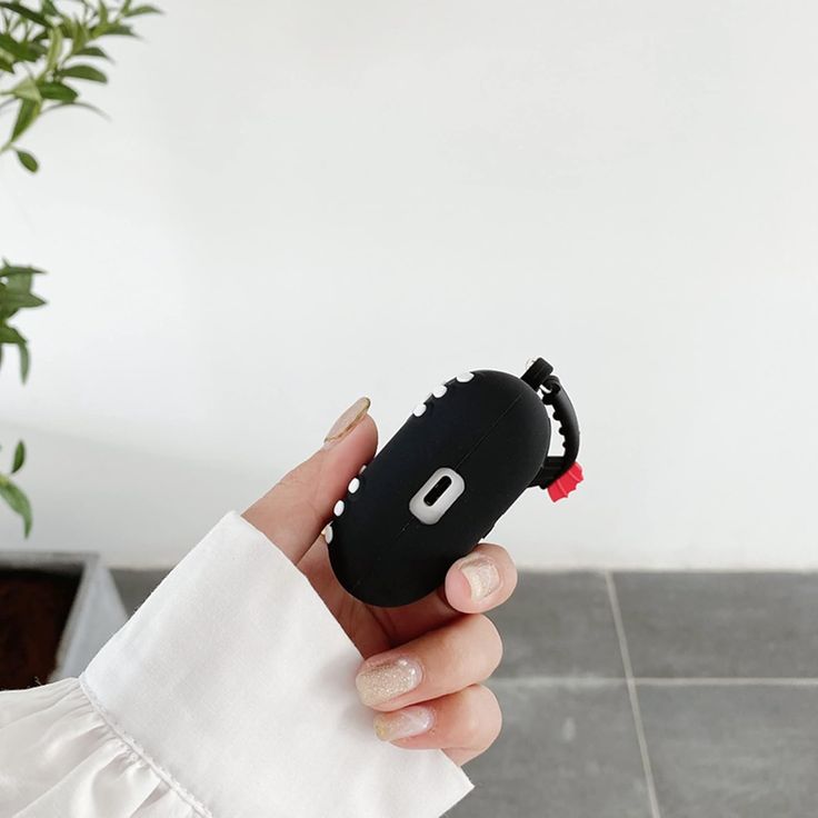 Airpods Case Soft Silicone Cover With Hook Clip For Airpods (Black Dragon)