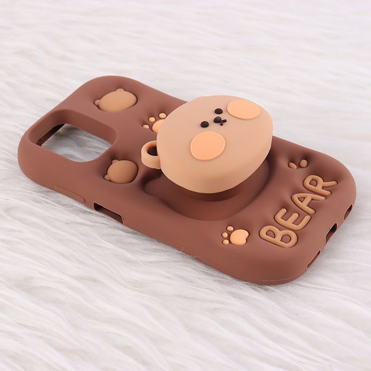 Elevate Bear Silicone With Pop Stand Phone Case