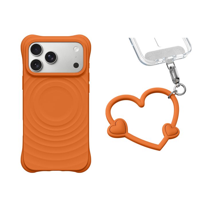 Ripple MagSafe Phone Case With Heart Wrist Strap