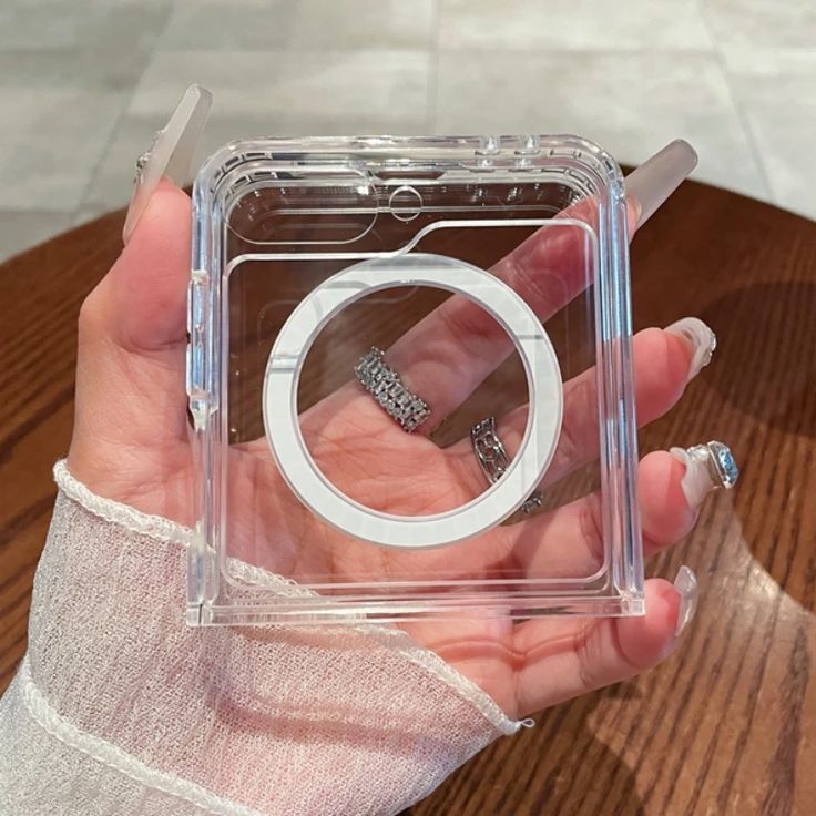 Clear Transparent Magnetic MagSafe Flip & Fold Phone Case