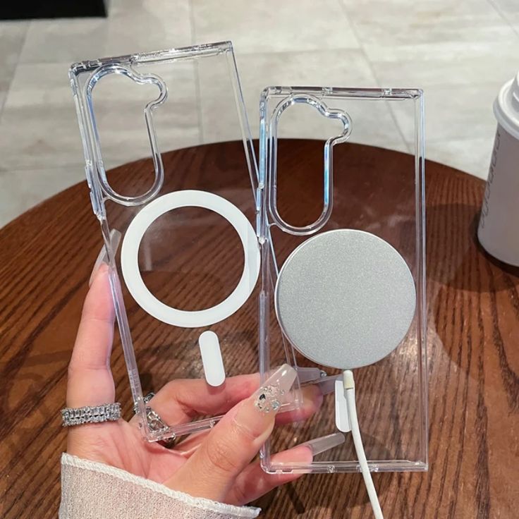 Clear Transparent Magnetic MagSafe Flip & Fold Phone Case