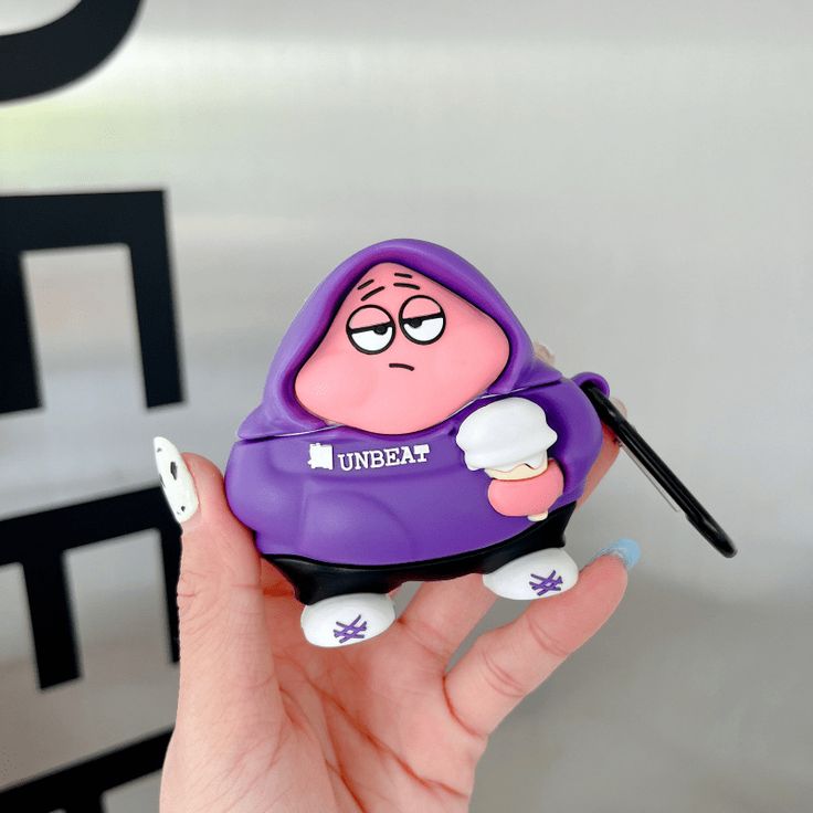 Airpods Case Soft Silicone Cover With Hook Clip For Airpods (Cute Anime)