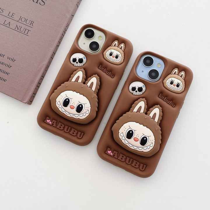 Labubu Silicone With Pop Stand Phone Case