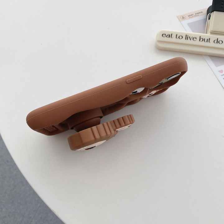 Labubu Silicone With Pop Stand Phone Case