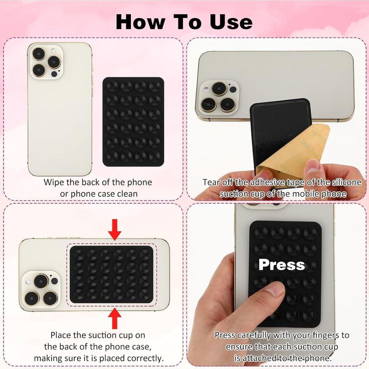Sticky Grippy Suction Phone Case Mount Silicone For Phone