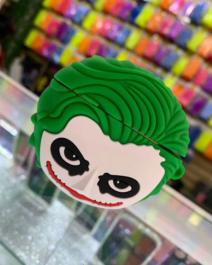 Airpods Case Soft Silicone Cover With Hook Clip For Airpods (Joker Face)