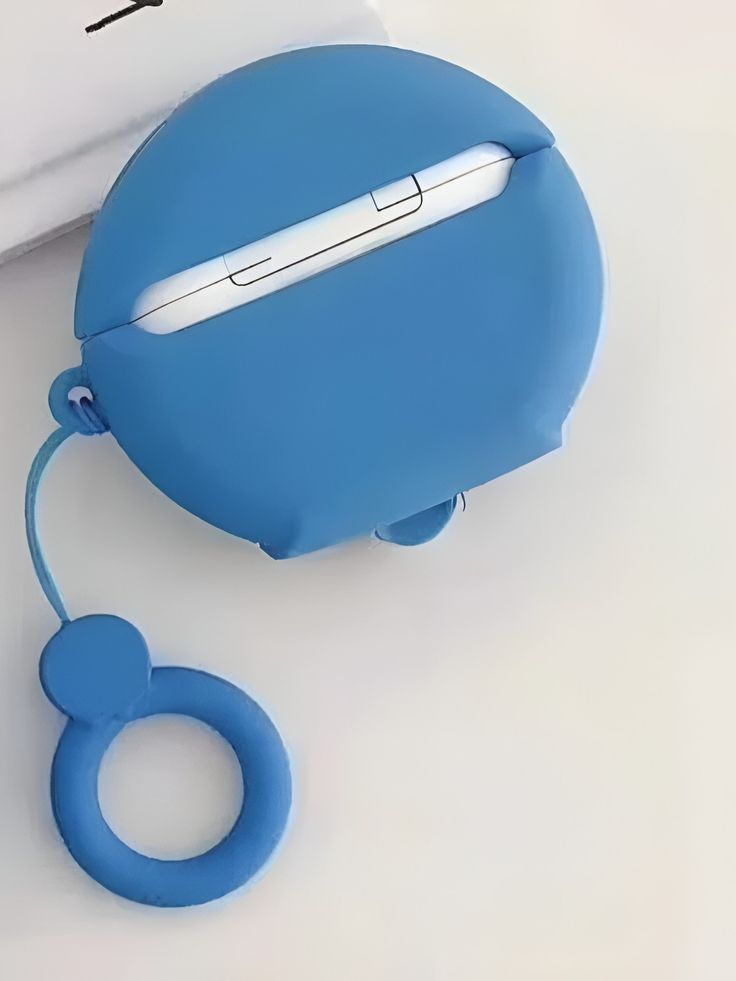 Airpods Case Soft Silicone Cover With Hook Clip For Airpods (Doremon)