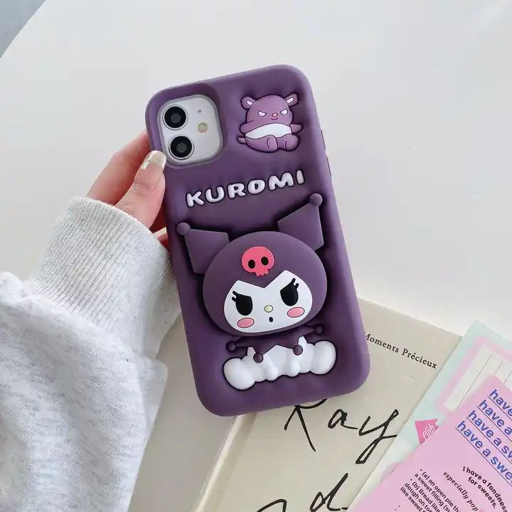Sanrio Kawaii Silicone With Pop Stand Phone Case