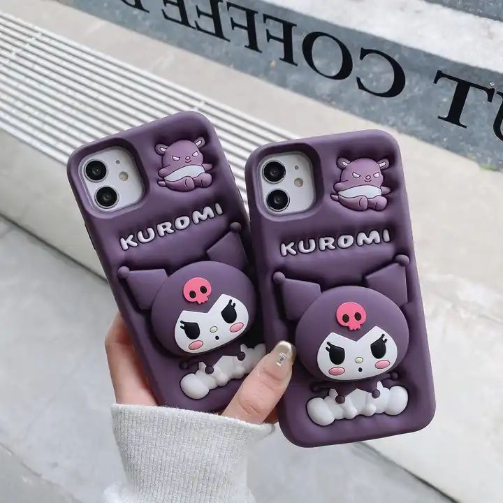 Sanrio Kawaii Silicone With Pop Stand Phone Case