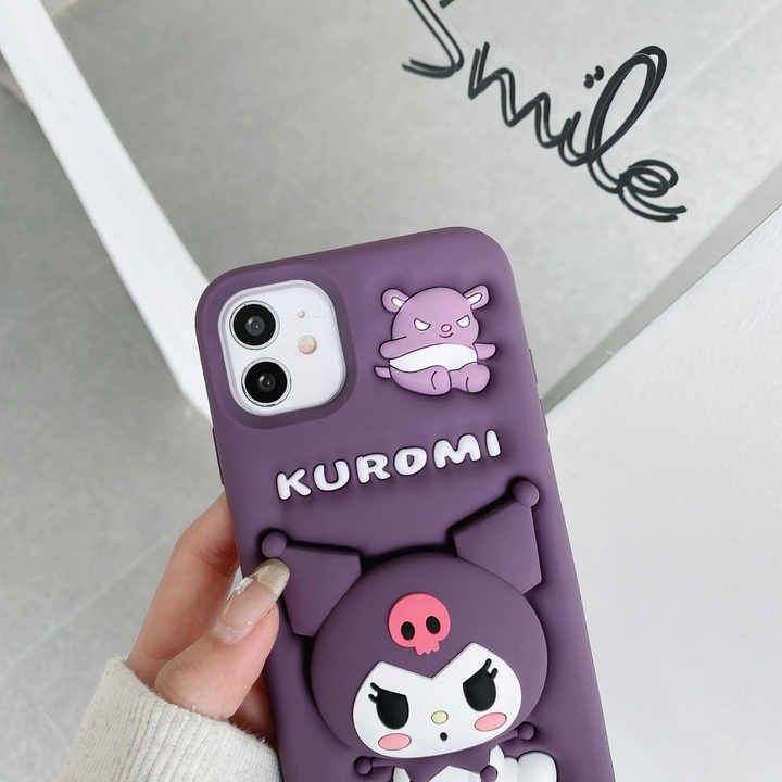 Sanrio Kawaii Silicone With Pop Stand Phone Case