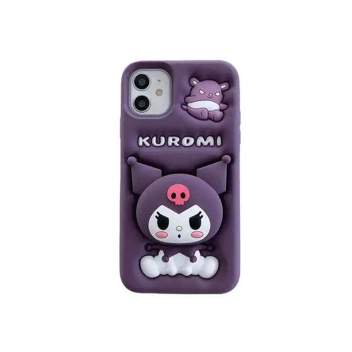 Sanrio Kawaii Silicone With Pop Stand Phone Case