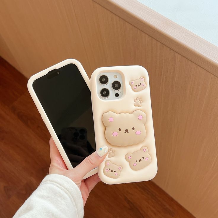 Cozy Bear Silicone With Pop Stand Phone Case