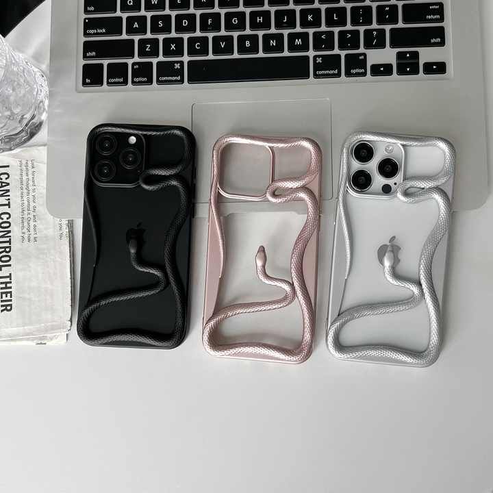 Hollow Snake Plating Phone Case For iPhone