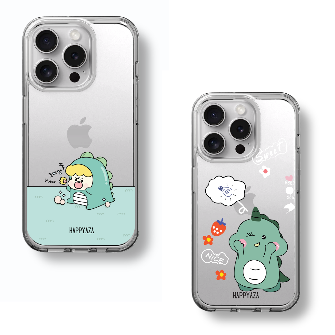 Cute Dinosaur Printed Silicone Phone Case