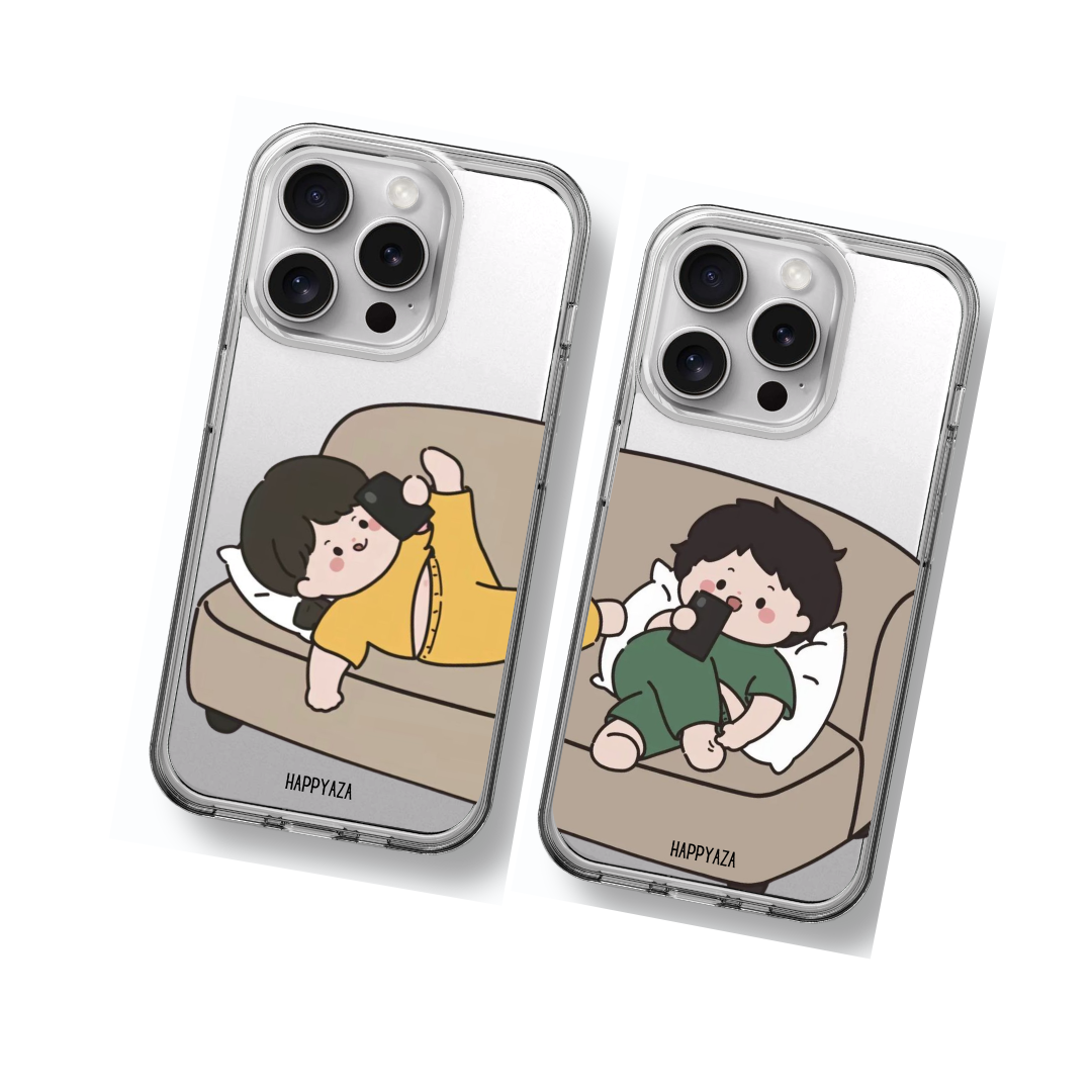 Funny Young Couple silicone phone case