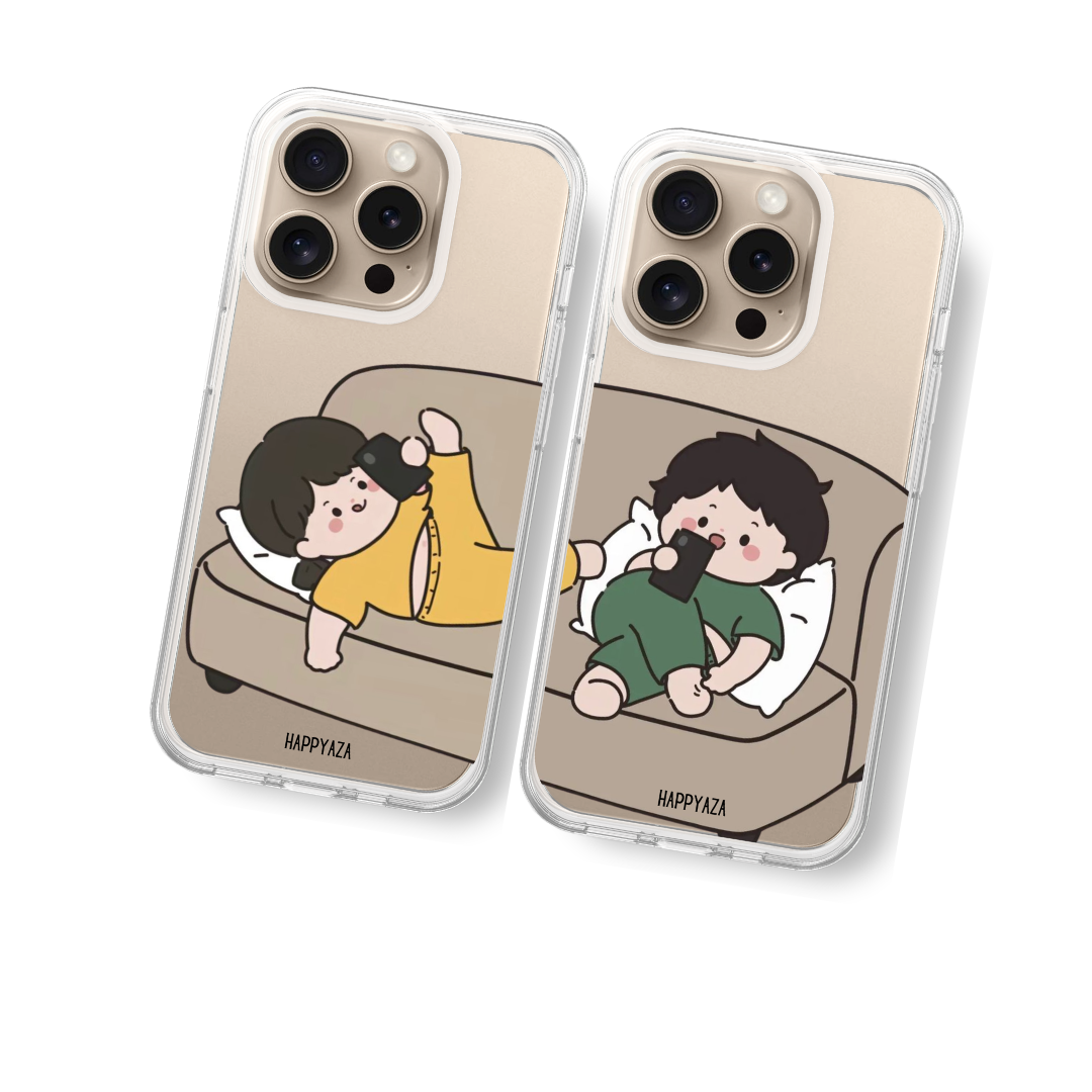 Funny Young Couple silicone phone case
