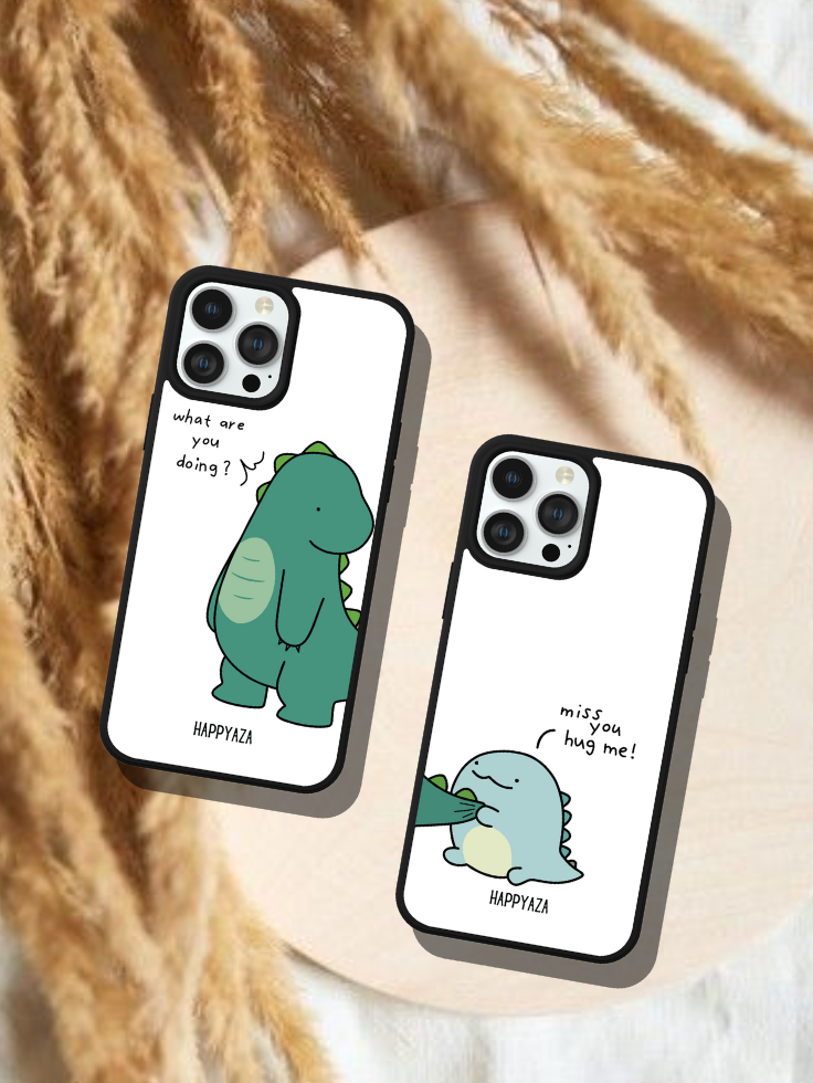 Cute Dinosaur Couple Phone Case