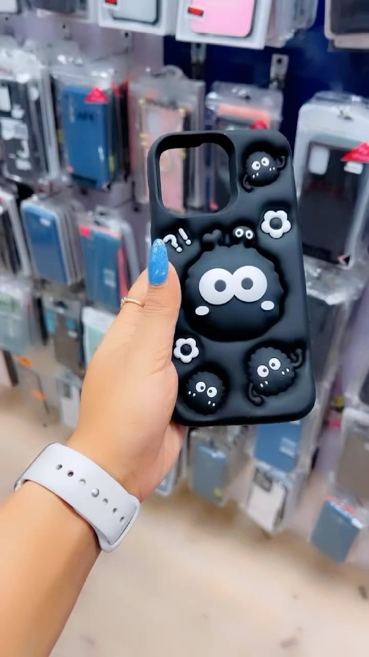 Cute Cartoon Silicone With Pop Stand Phone Case