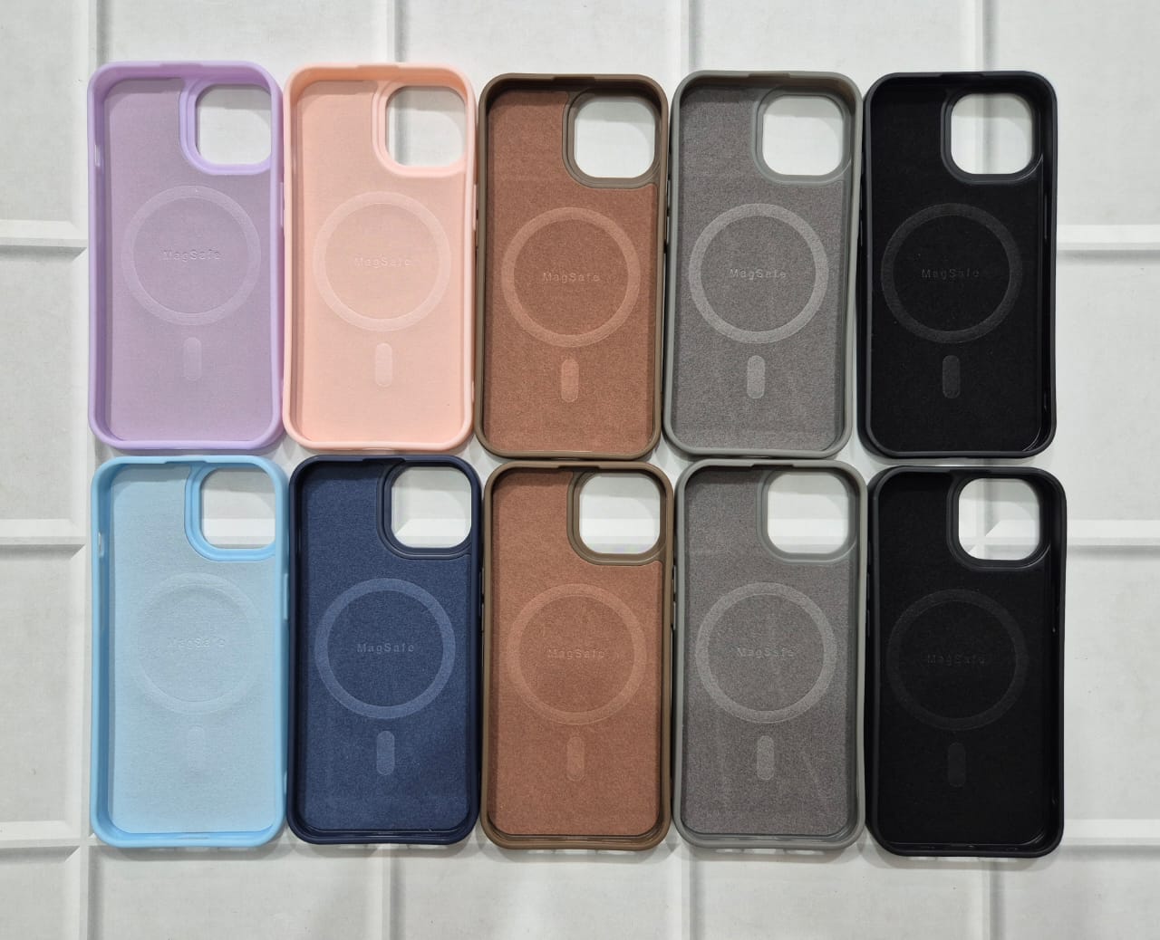Luxury Fashion Microfiber Flock Ultra Thin Magnetic Shockproof MagSafe Phone Case