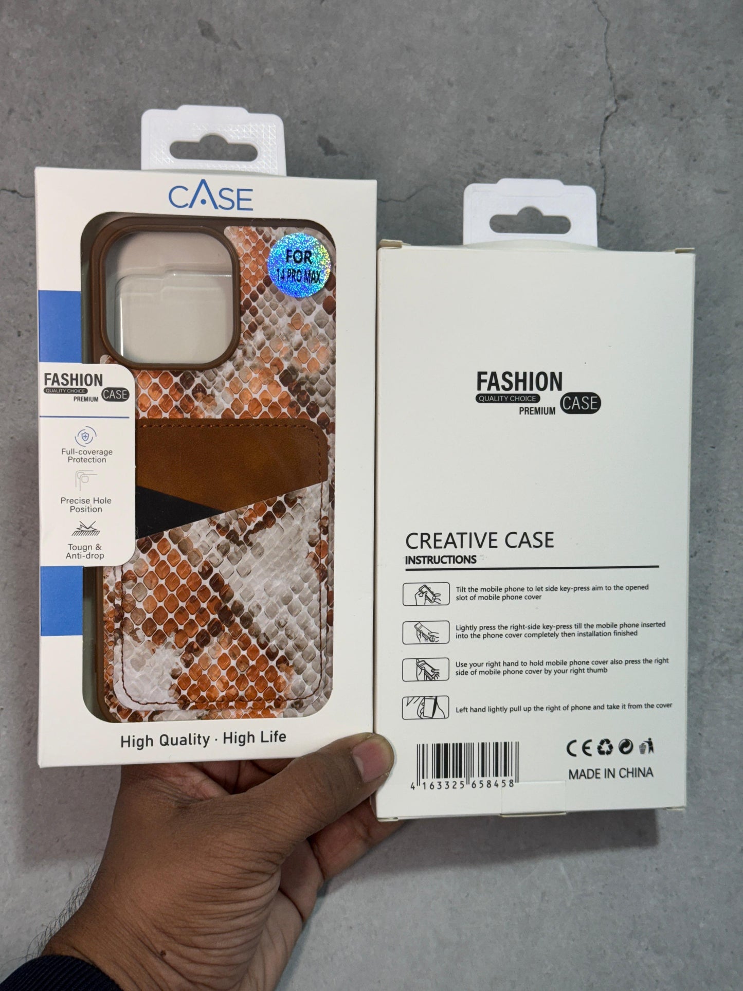 Luxurious Leather Snake Wallet Phone case For iPhone