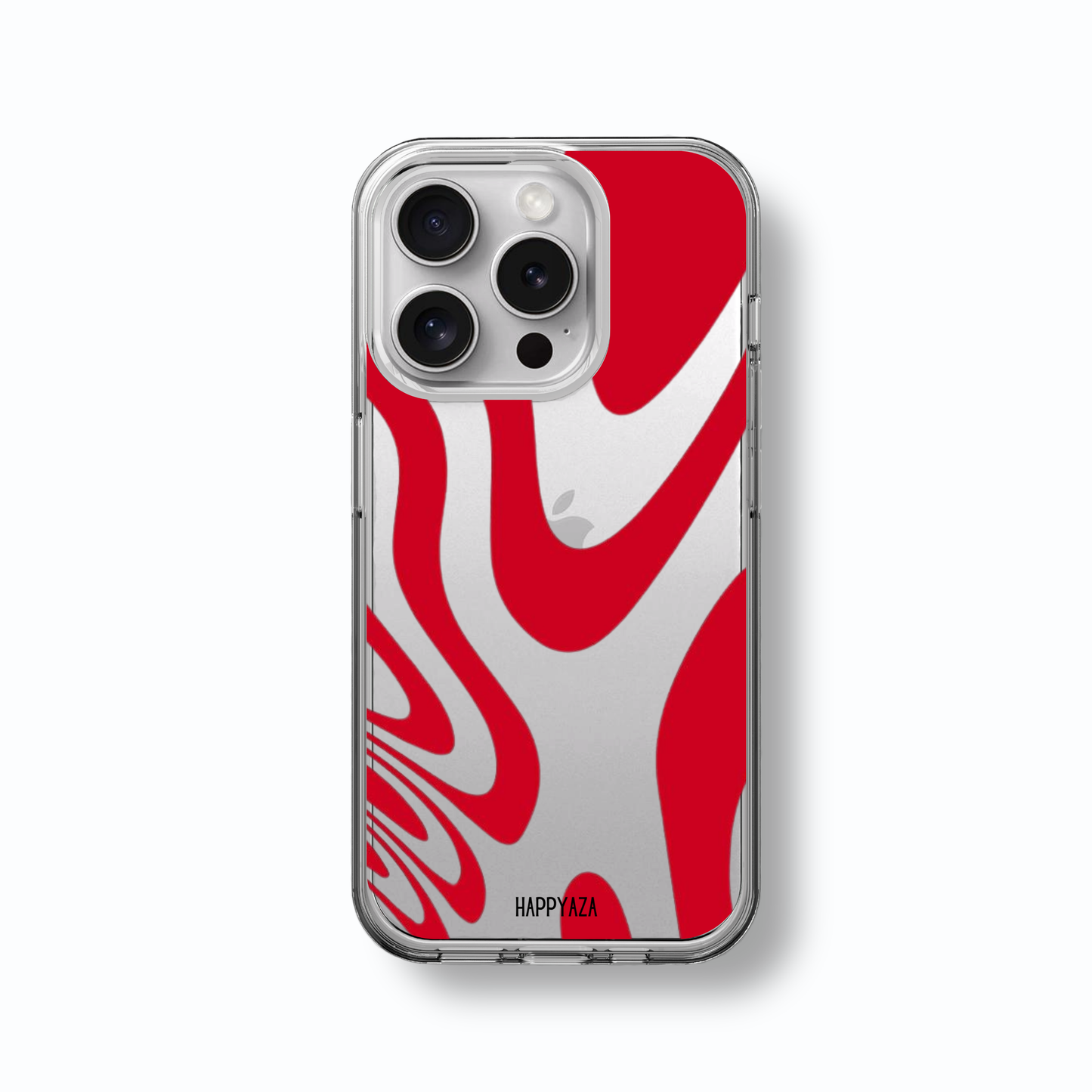 Red Beige Layered Lines soft Silicone Phone Case