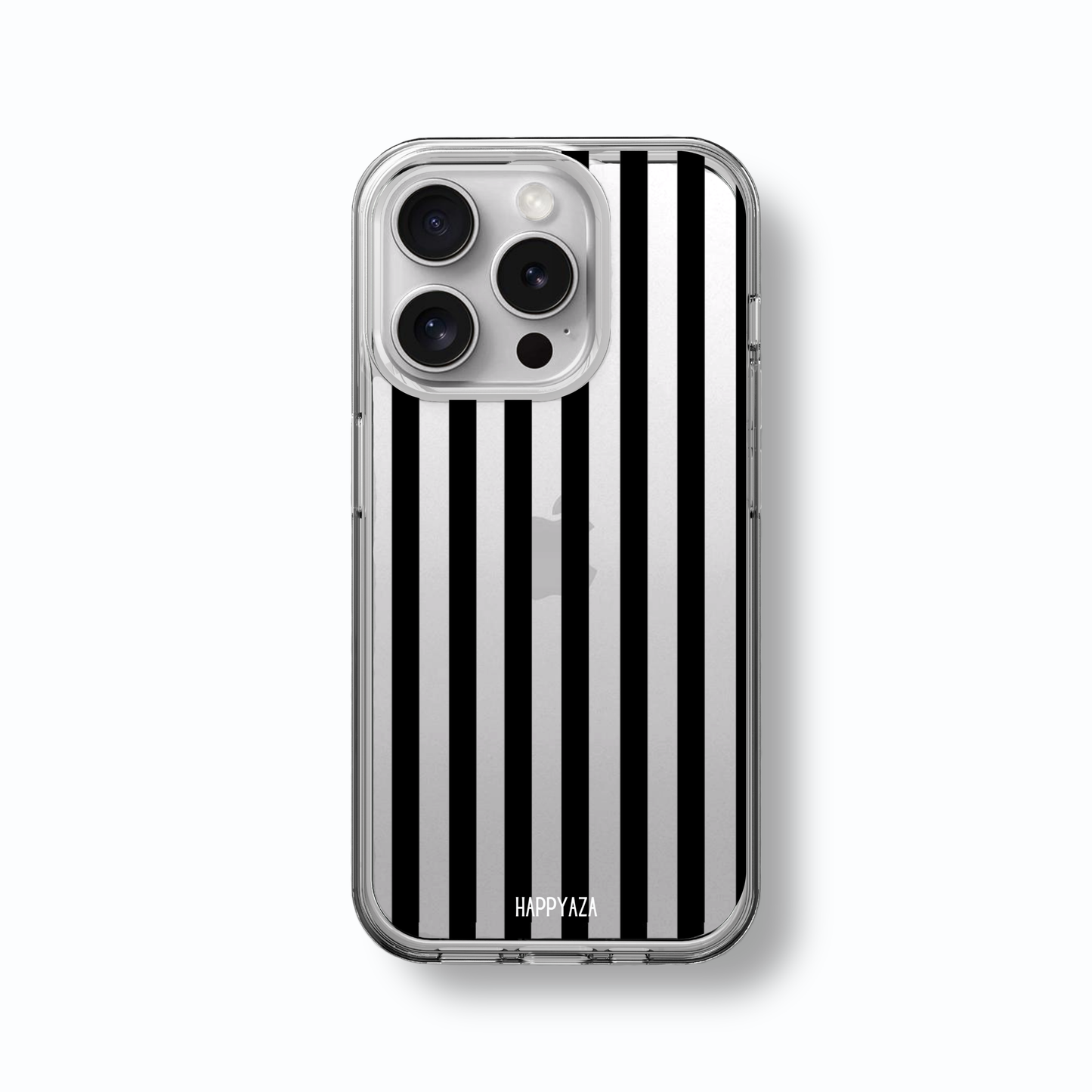 Vertical Black And White Striped soft Silicone Phone Case