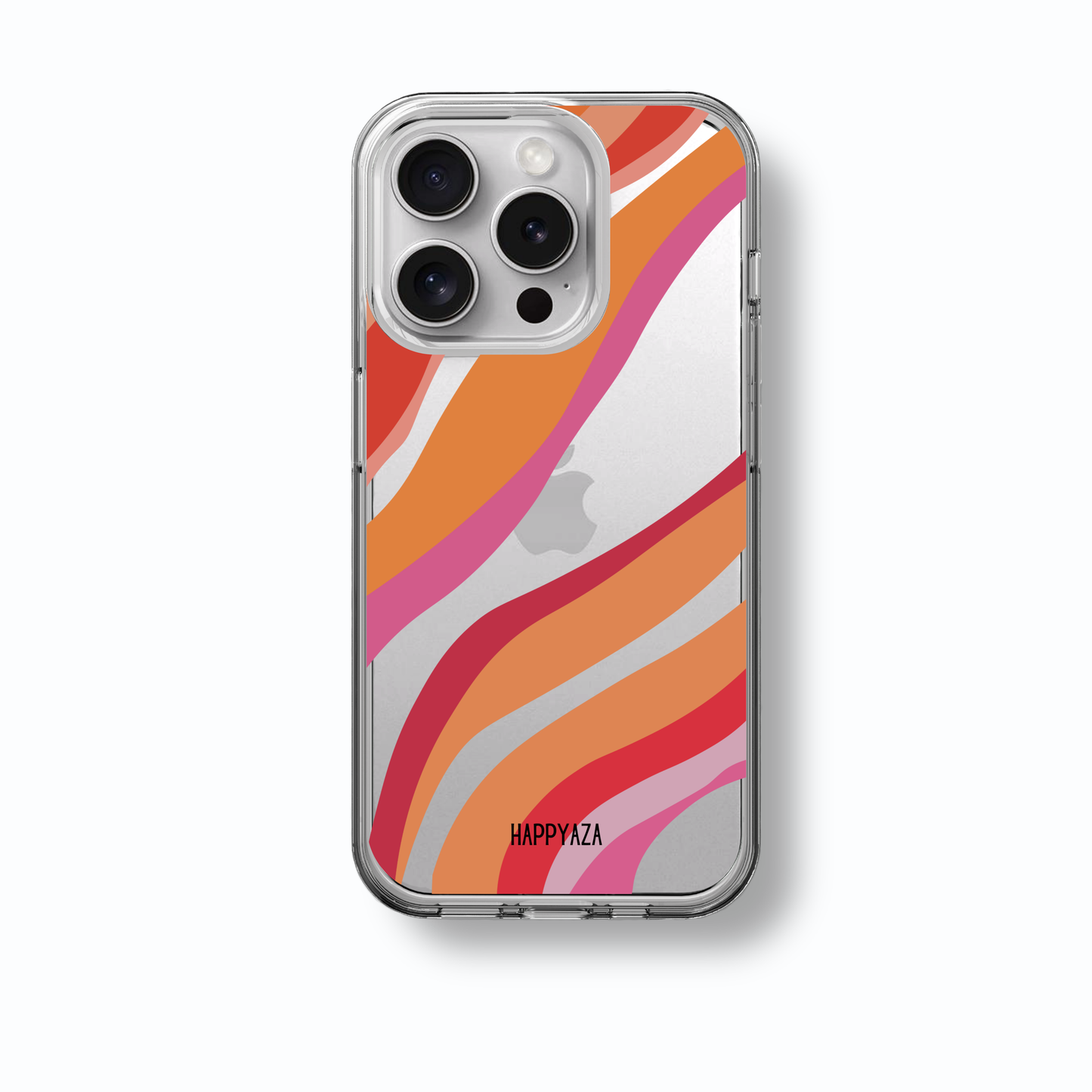 Orange Abstract Lines Soft Silicone Phone Case