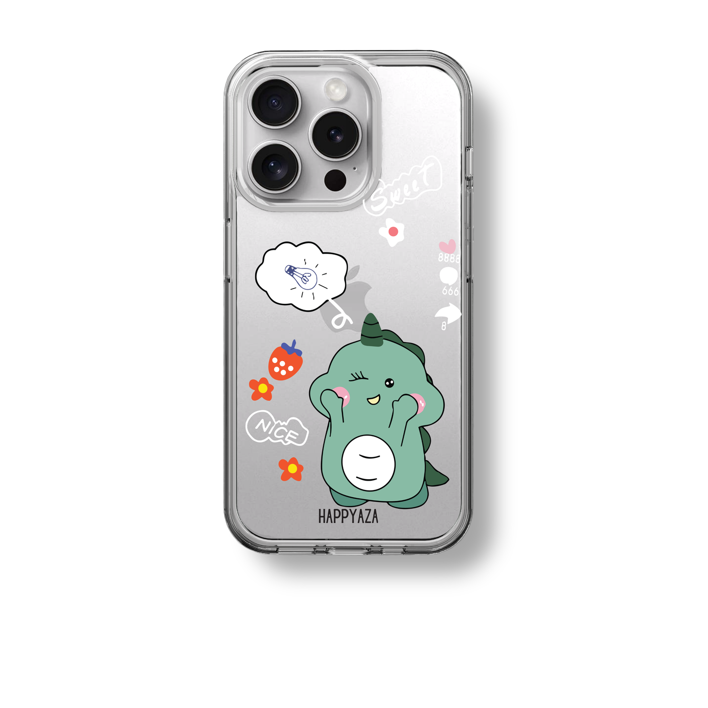 Cute Dinosaur Printed Silicone Phone Case