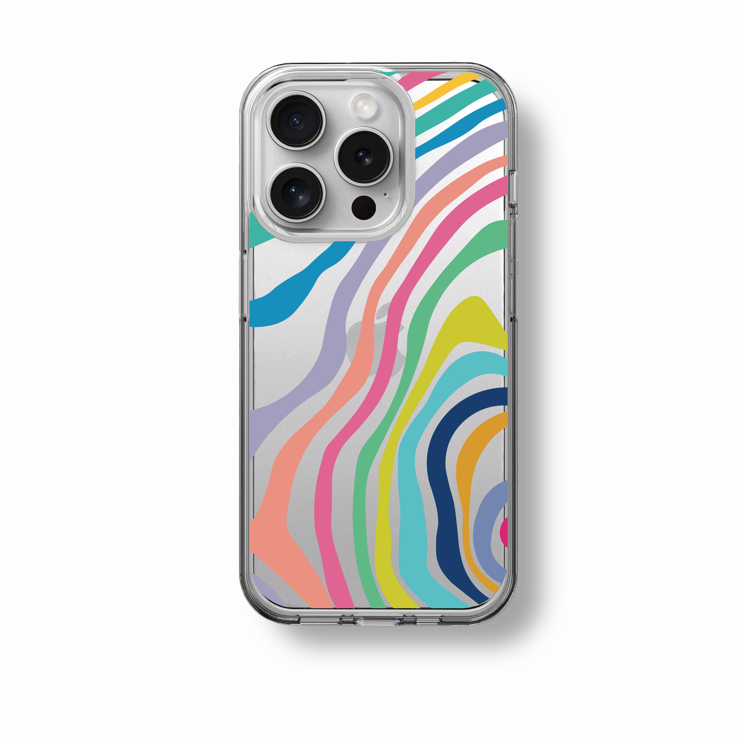 Colorful Abstract Lines Soft Silicone Phone Case