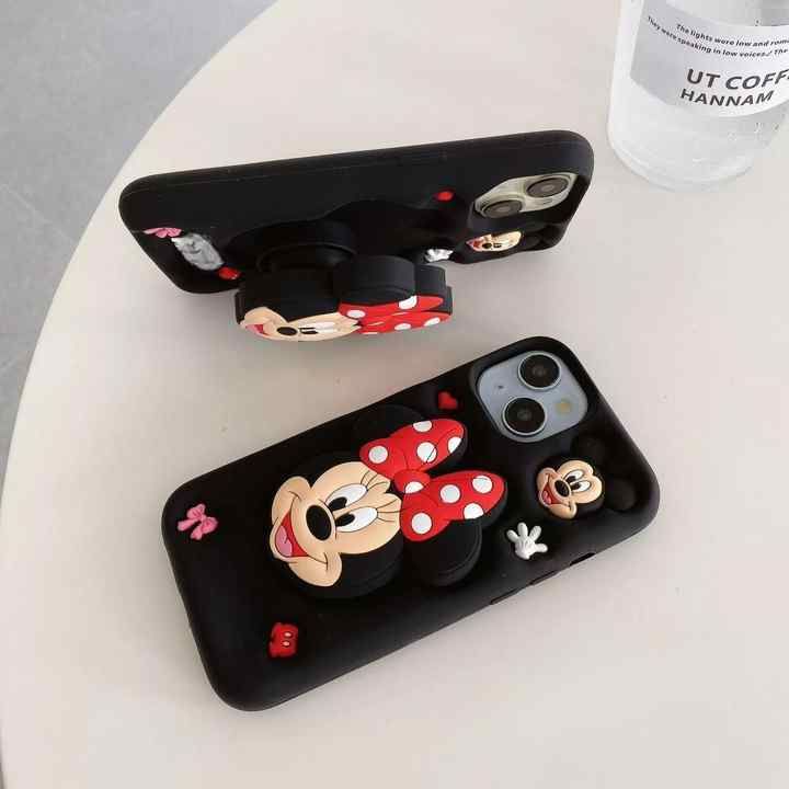 Minnie Silicone With Pop Stand Phone Case