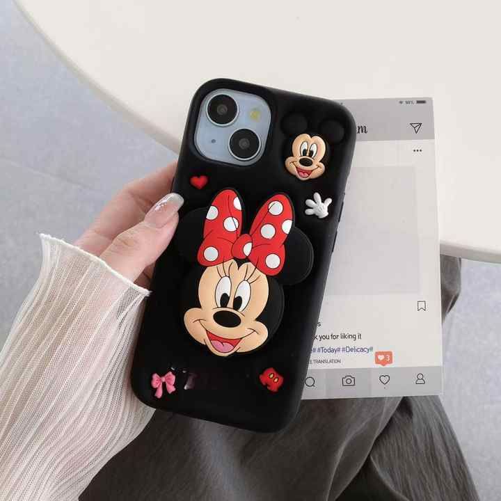 Minnie Silicone With Pop Stand Phone Case
