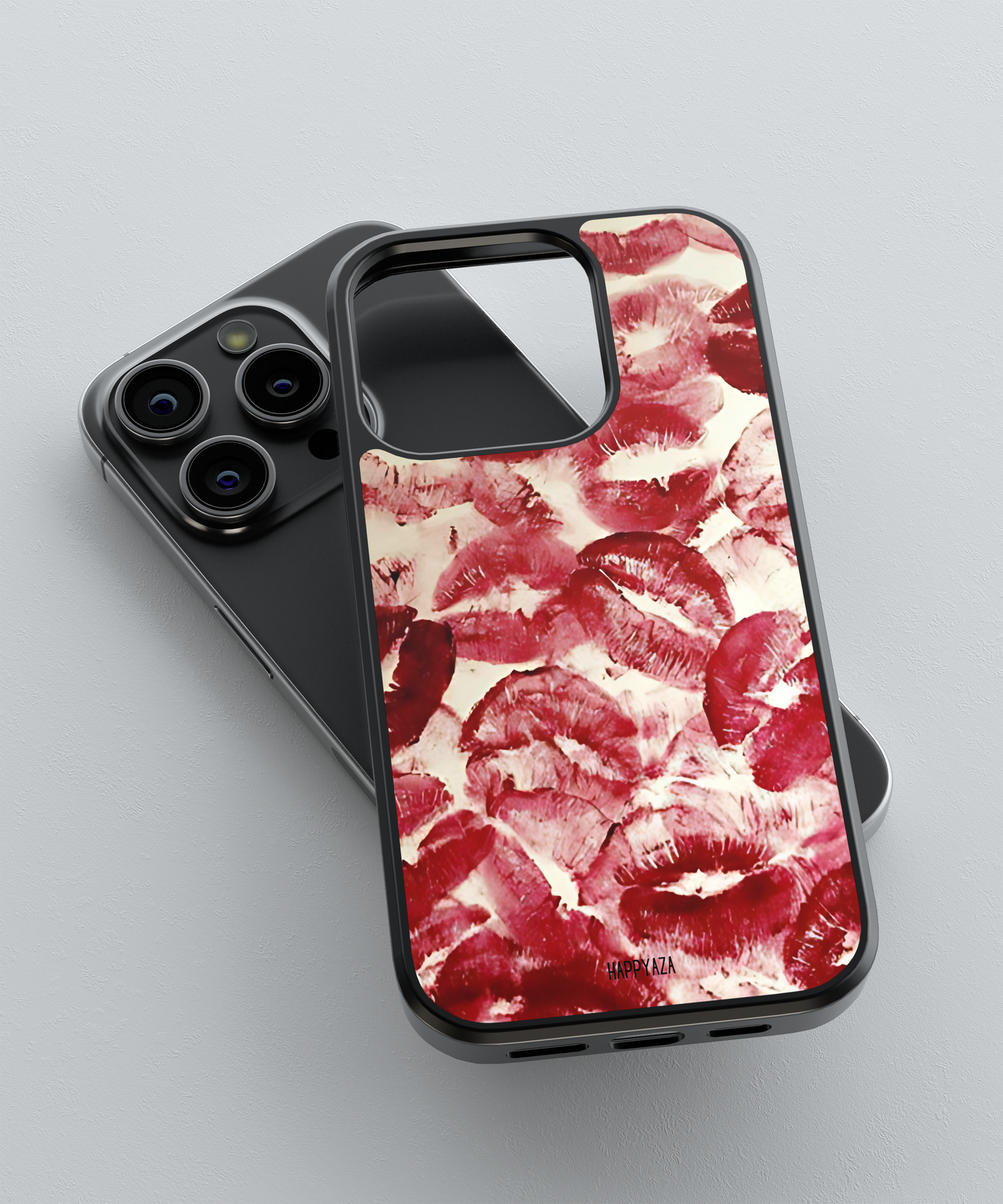 Aesthetic Red Lipstick Illustrations Designer Phone Case