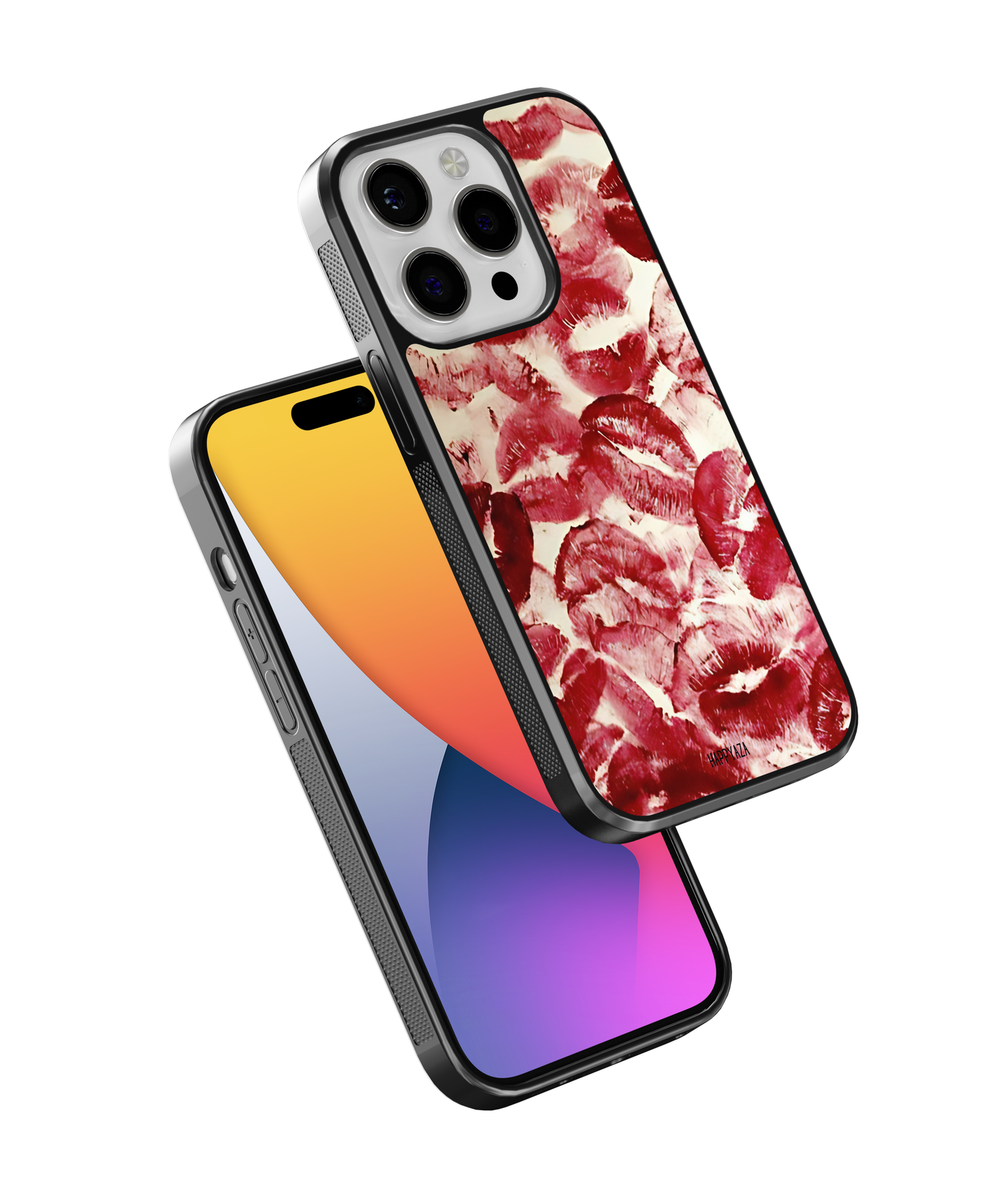 Aesthetic Red Lipstick Illustrations Designer Phone Case
