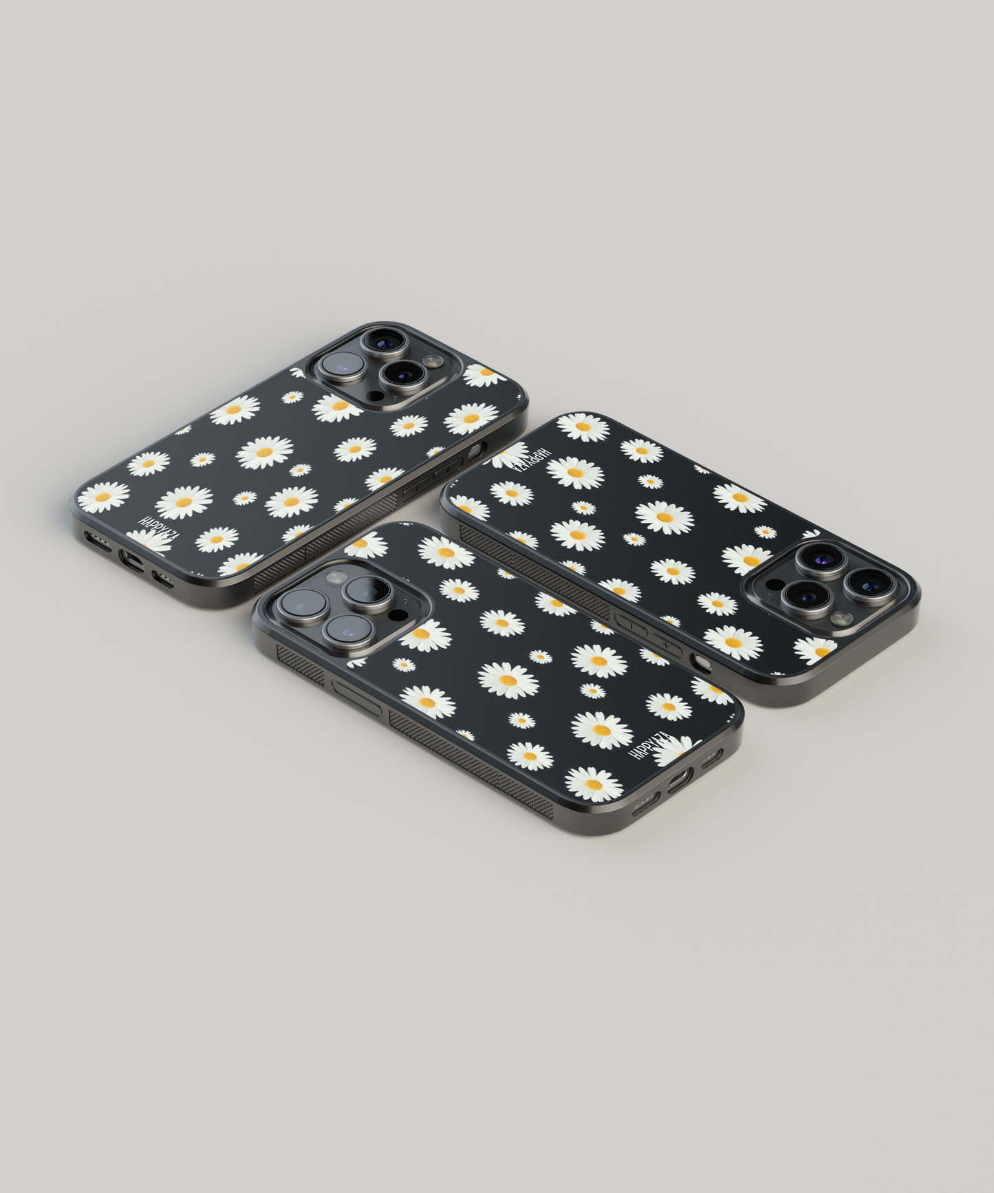 Black Flower Designer Phone Case