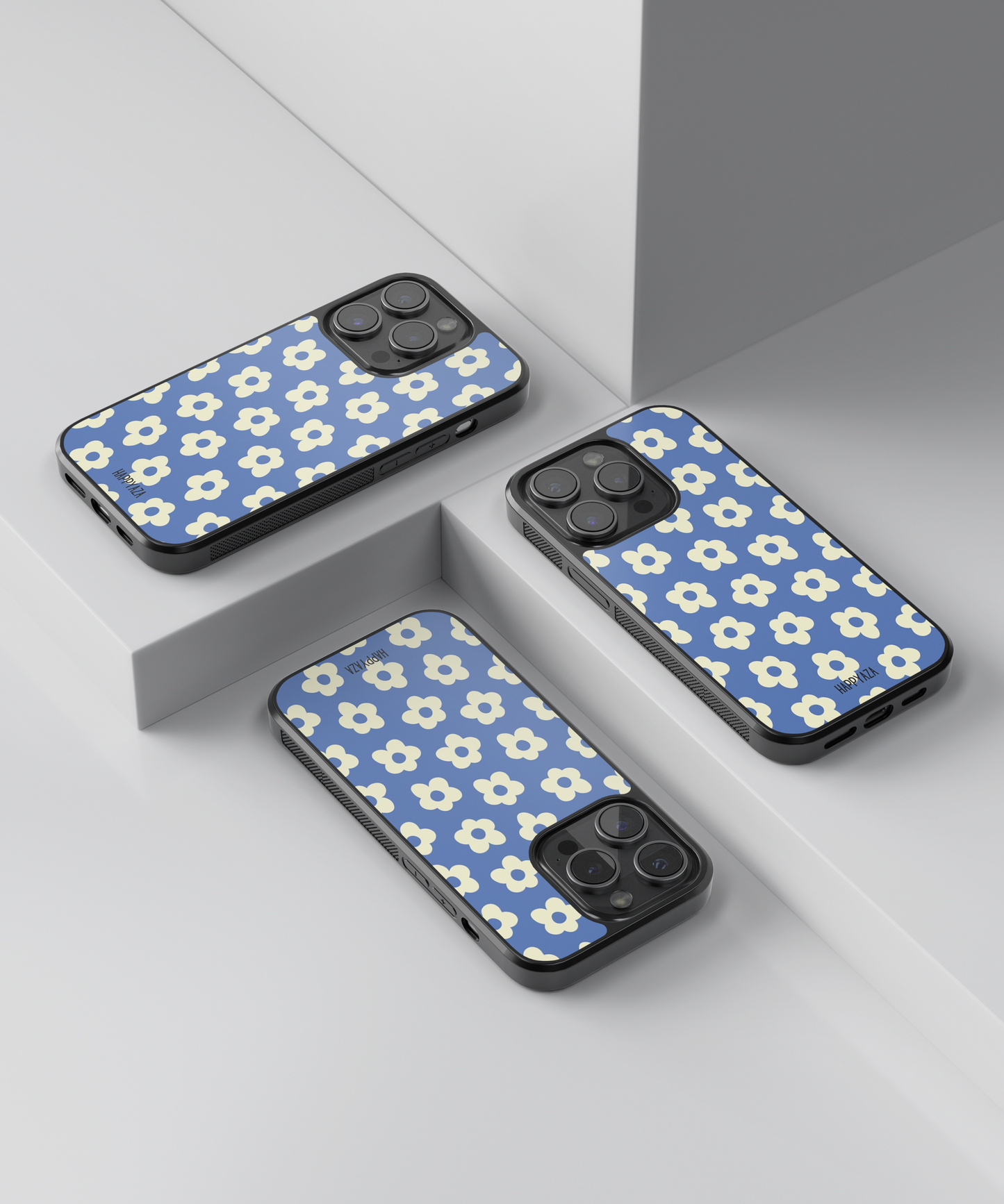Blue Blooming Daisy Designer Phone Case