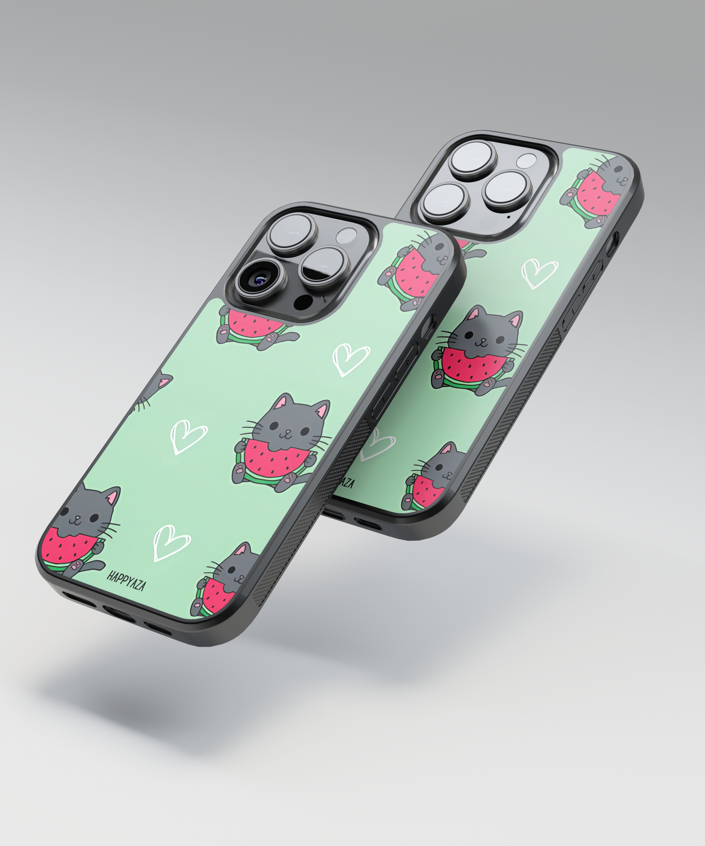 Cat With Watermelon Illustrations Designer Phone Case
