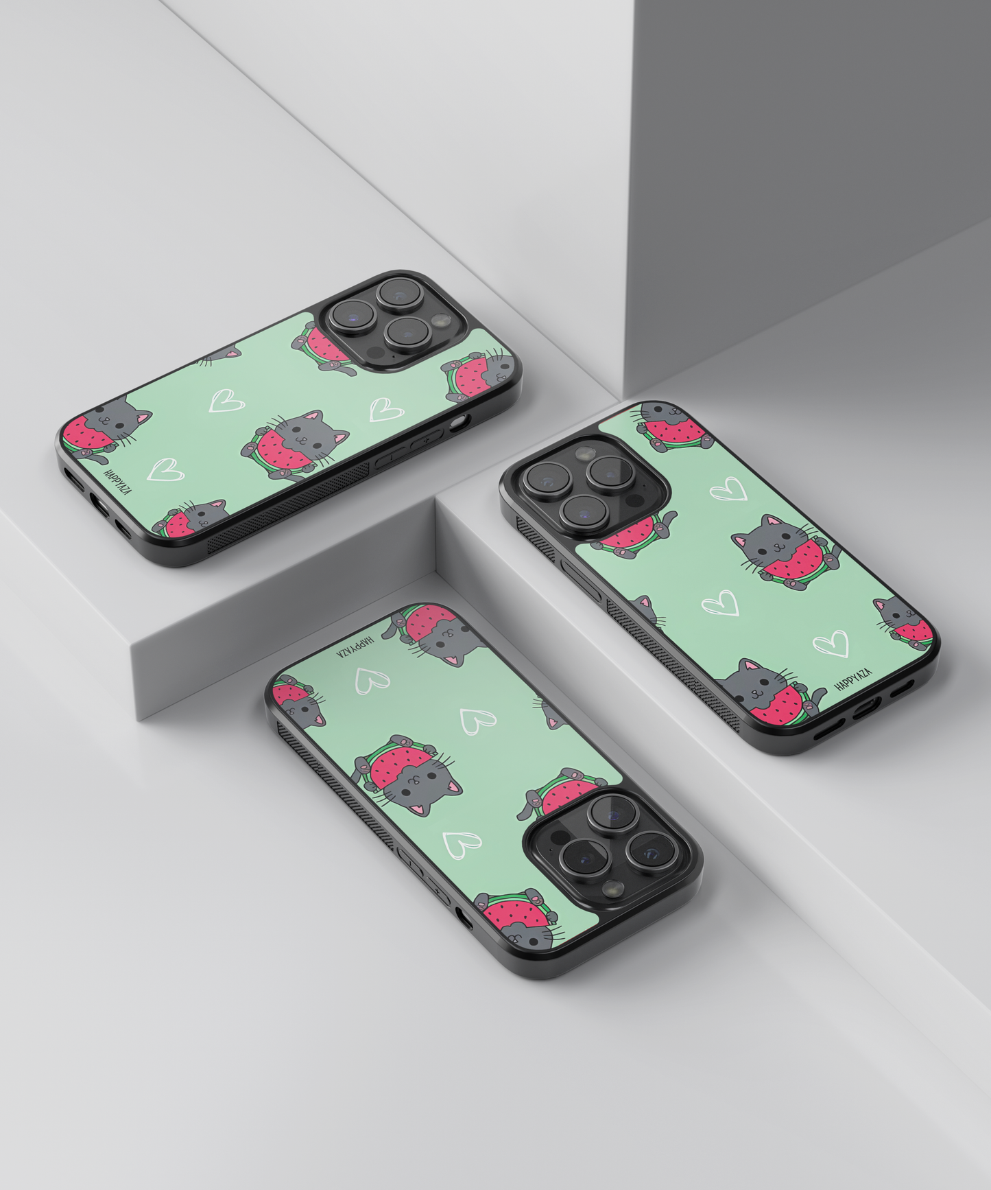 Cat With Watermelon Illustrations Designer Phone Case