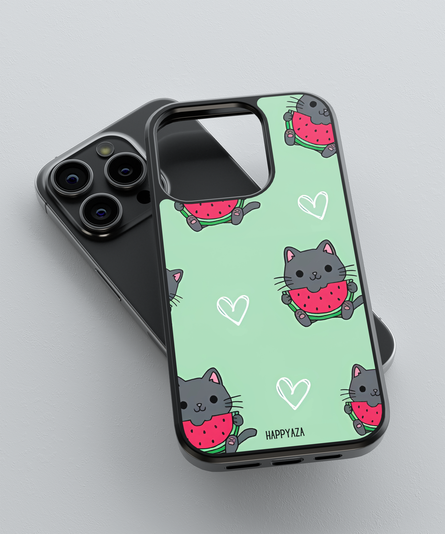Cat With Watermelon Illustrations Designer Phone Case