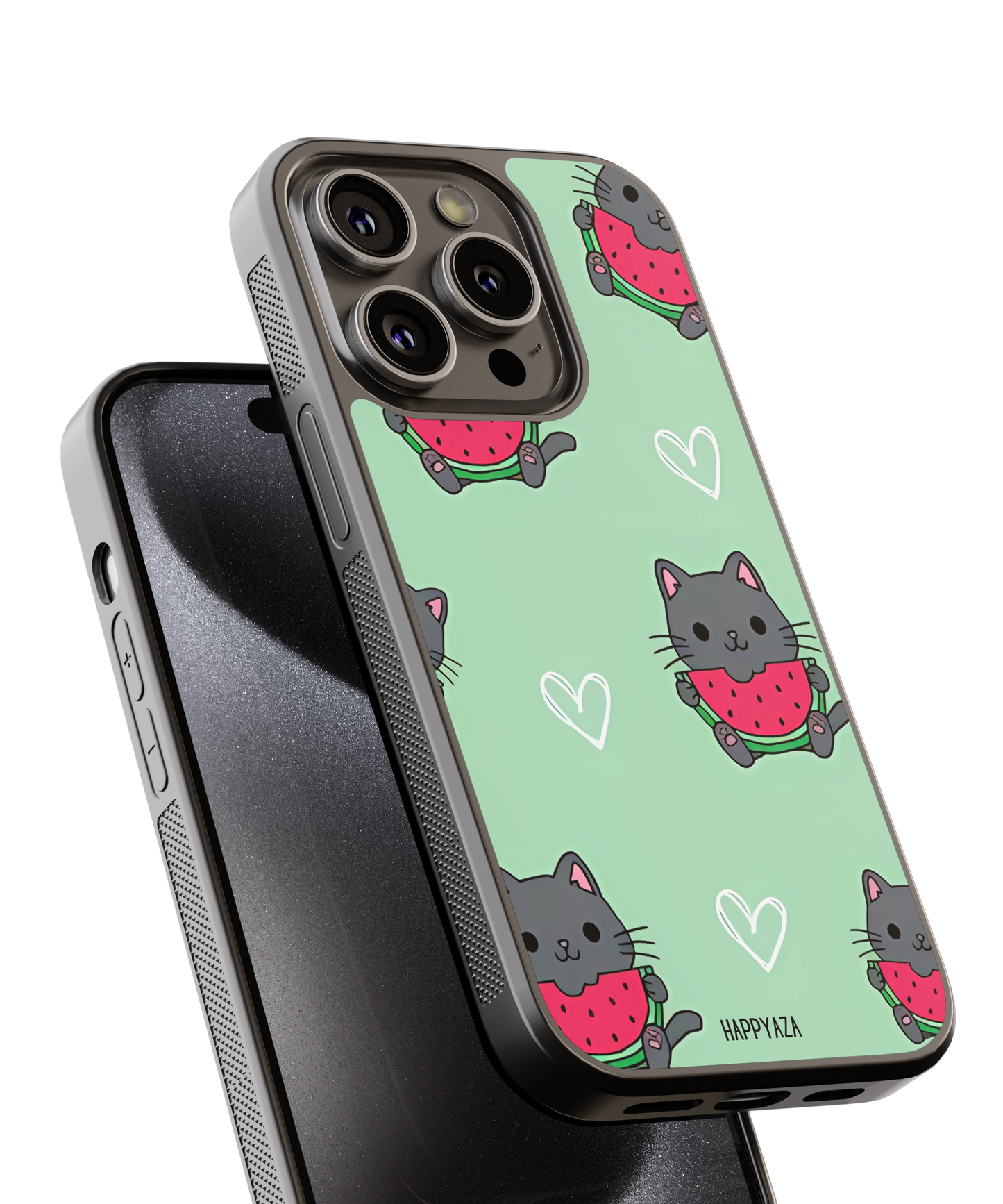 Cat With Watermelon Illustrations Designer Phone Case