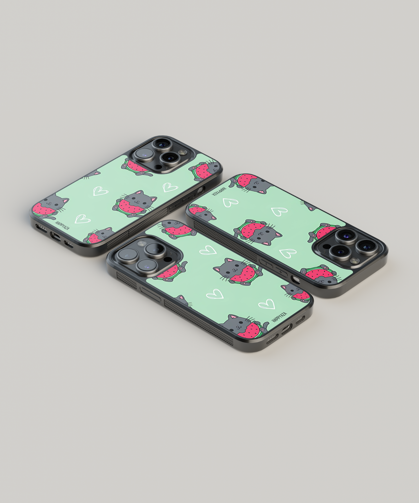 Cat With Watermelon Illustrations Designer Phone Case