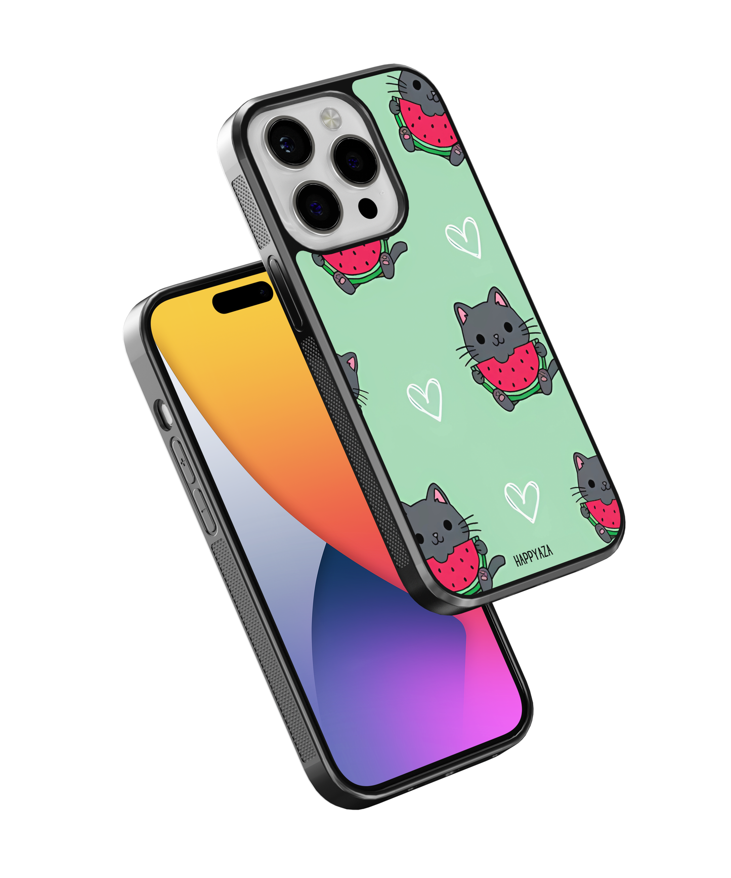 Cat With Watermelon Illustrations Designer Phone Case